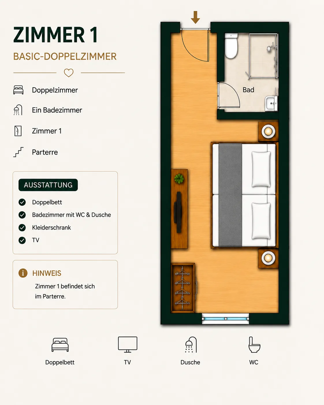 Grundriss Zimmer 1