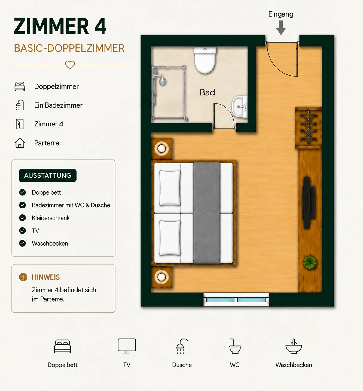 Grundriss Zimmer 4