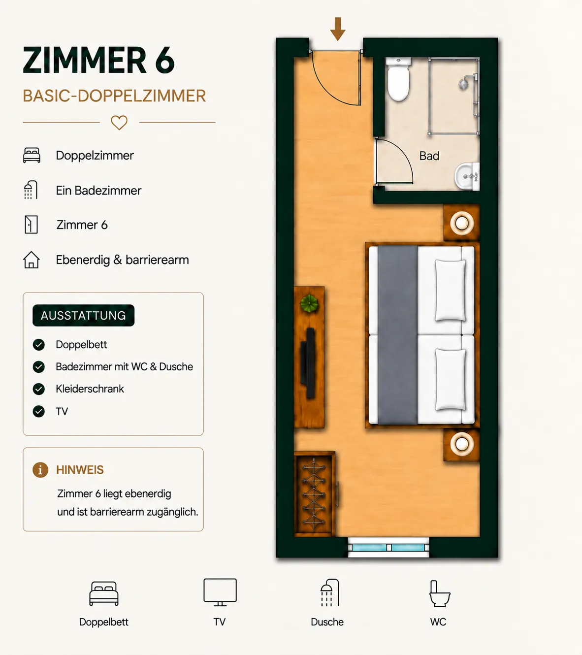 Grundriss Zimmer 6