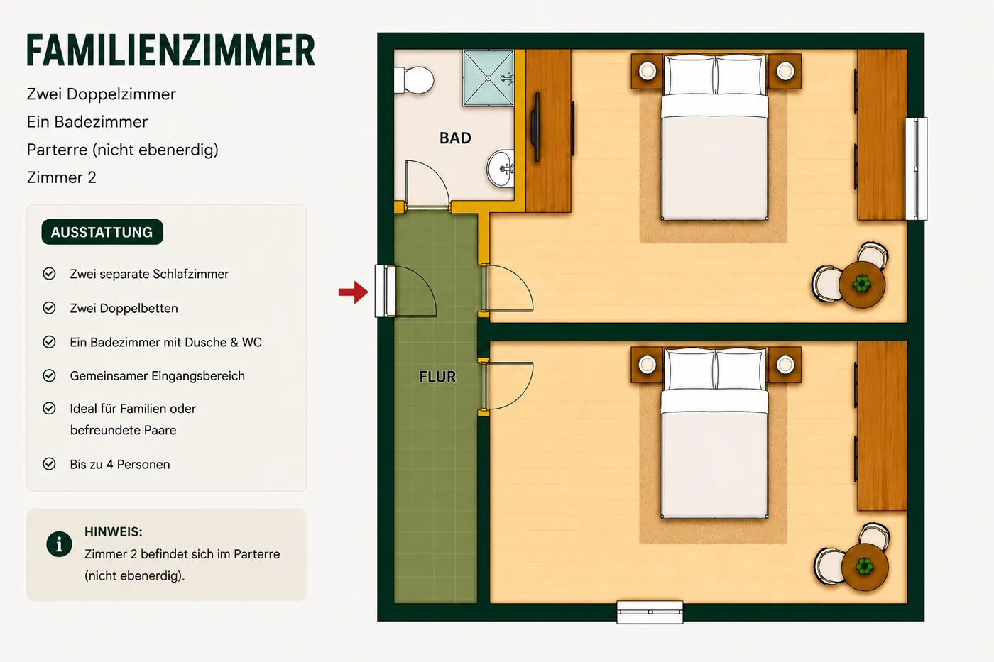 Grundriss Zimmer 2