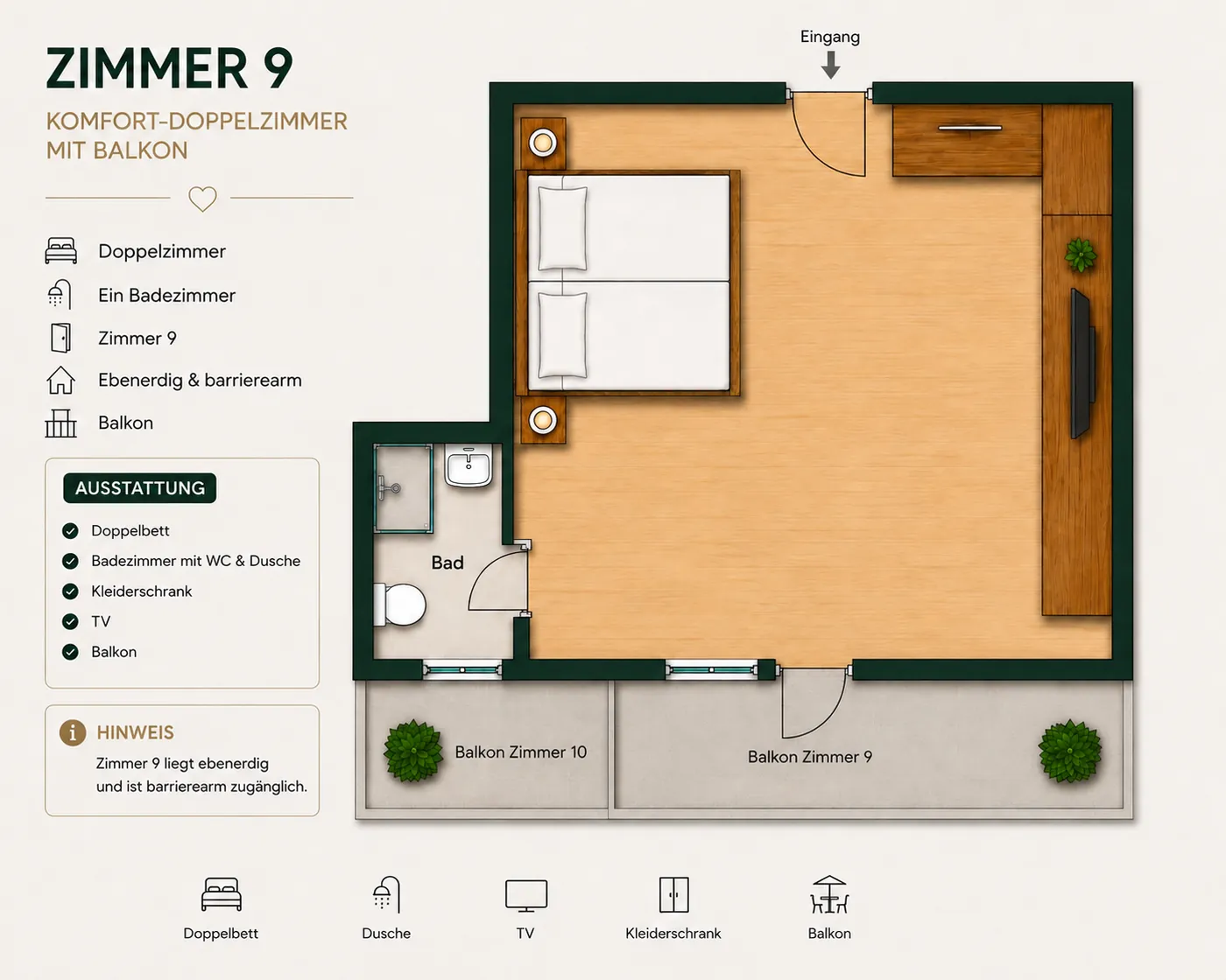 Grundriss Zimmer 9