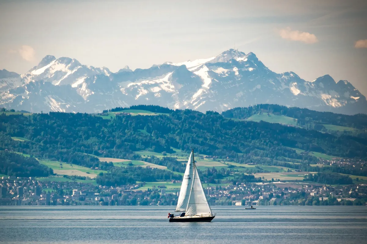 Bodensee mit Alpenpanorama